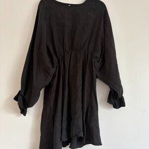 Balloon-Sleeve Cinched Mini Dress (XL) Zara